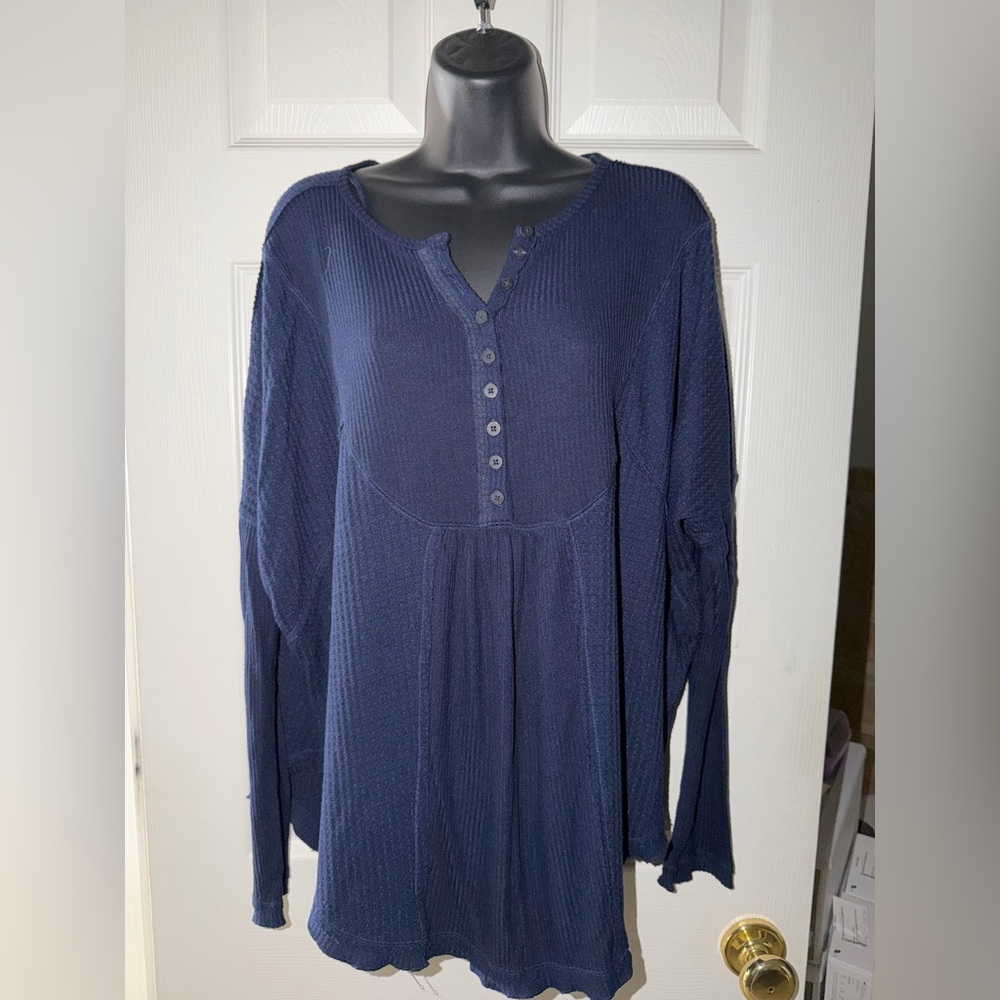 Free People Leo Henley Thermal Top
